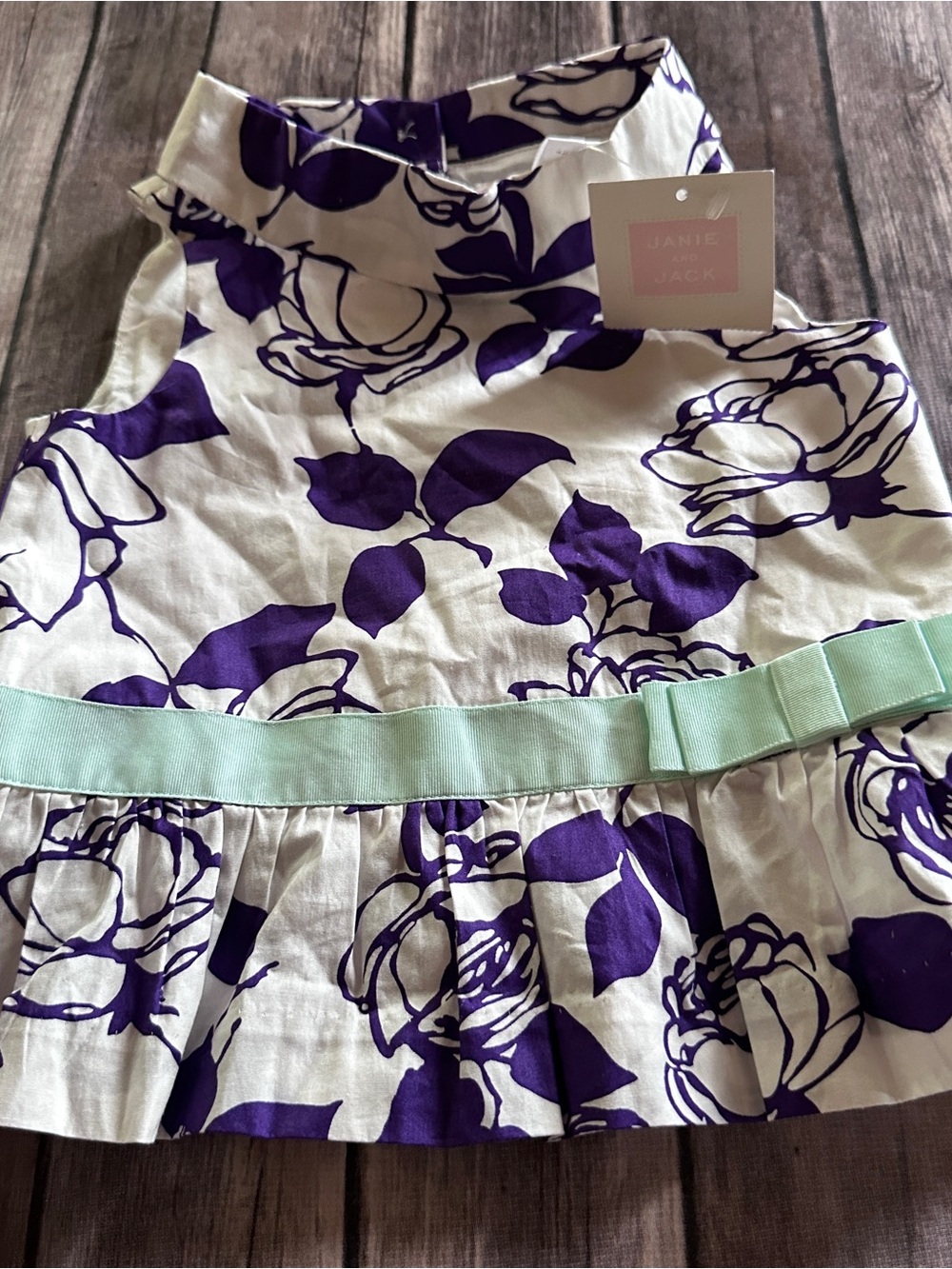 Janie and Jack purple floral blouse nwt 12/18